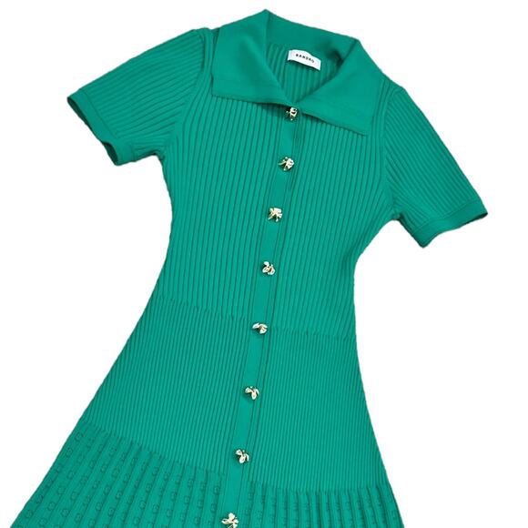 Sandro Lorel Ribbed Pointelle Knit Maxi Dress - Picture 3 of 9